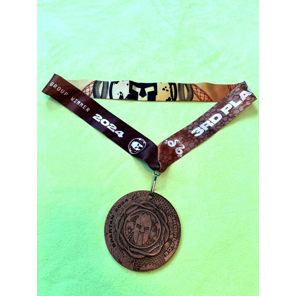 2024 Spartan 3rd Place Age Group Winner Medal Snake Year Official Race